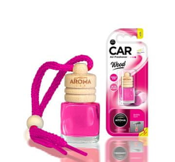 slomart AMiO osvežilec zraka AROMA WOOD Bubble Gum, steklenička z lesenim zamaškom
