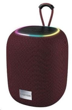 Canyon Zvočnik BSP-8, RGB, BT V5.2, BLUETRUM AB5362B, 1x10W, USB-C, USB-A, microSD, AUX, rdeč