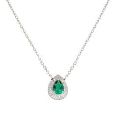 Amen Očarljiva srebrna ogrlica z diamanti CLGOBVBZ (verižica, obesek)