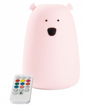  Rabbit & Friends mehka lučka, medved, roza, USB-C polnjenje