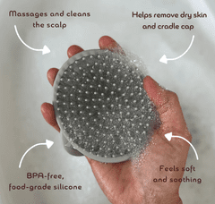 Kokoso Baby mehka silikonska krtačka za umivanje glave (766)