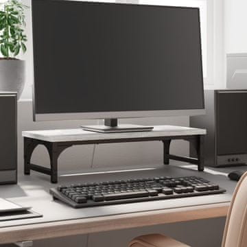 Vidaxl vidaXL Stojalo za monitor, sivo, hrast sonoma, 55x23x14 cm