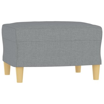 Vidaxl Stolček za noge svetlo siv 60x50x41 cm blago
