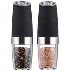 Ruhhy Set dveh brezžičnih LED električnih mlinčkov za poper in sol