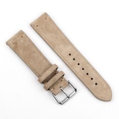 BStrap Suede Leather pašček za Samsung Galaxy Watch 42mm, beige