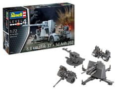 Revell maketa-miniatura 8,8mm Flak 37 + Sd.Anh.202 • maketa-miniatura 1:72 artilerija • Level 4