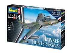 Revell maketa-miniatura 100 Years RAF: Hawker Hunter FGA.9 • maketa-miniatura 1:72 starodobna letala • Level 4