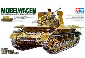 Tamiya maketa-miniatura Möbelwagen Sd.Kfz.161/3 3.7cm Flak auf Fgst Pz. Kpfw. IV (sf) • maketa-miniatura 1:35 tanki in oklepniki • Level 4