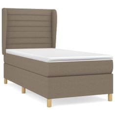 Vidaxl Box spring postelja z vzmetnico taupe 100x200 cm blago