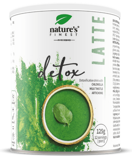 Nature's finest Detox 3v1 Latte s čistilnim delovanjem, 125 g