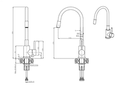 QUADRON Kuhinjska armatura MAGGIE, siva