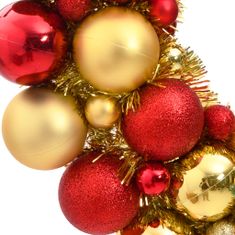 Greatstore Božični venček rdeč in zlat 45 cm polistiren