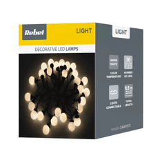 Rebel LED lučke za novoletno jelko , 8m, topla bela, zunanje , IP44