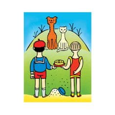 Dino Toys PES IN KOČICA 12 lesenih blokov
