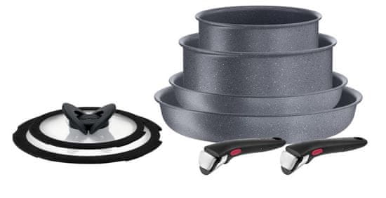 Tefal Ingenio Natural Force set posod, 8 delni, sivo (L3969153)