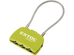 Extol Craft Kombinirana ključavnica s tremi številkami. po kodi, dolžina kabel 150mm