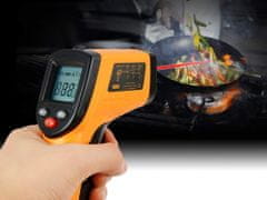 Verkgroup Baterijski digitalni laserski termometer z LCD do 380°C