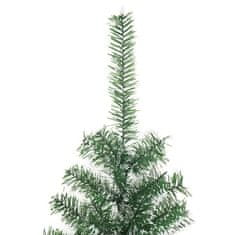 Vidaxl Umetna novoletna jelka s snegom zelena 150 cm