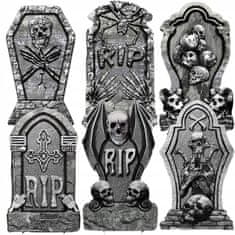 Korbi Komplet Nagrobkov za Halloween, 6 Kosov