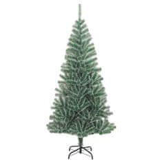Vidaxl Umetna novoletna jelka 300 LED diod, bunkice in sneg 180 cm
