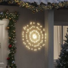 Greatstore Božične zvezdne lučke 140 LED 2 kosa toplo bele 17 cm