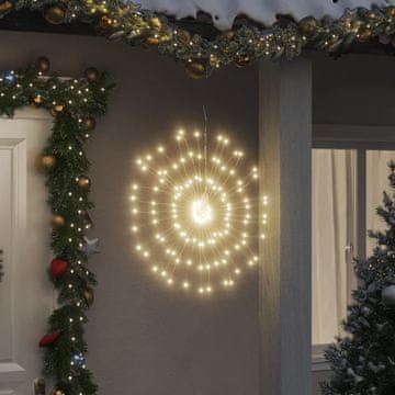 Vidaxl vidaXL Božični okraski s 140 LED lučkami, 4 kosi, toplo bela, 17 cm