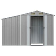 Vidaxl Vrtna lopa siva 277x93x179 cm pocinkano jeklo