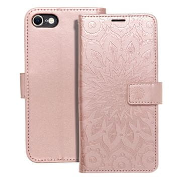 OEM Etui MEZZO Book za iPhone 7 / 8 / SE 2020 / SE 2022, mandala, zlato-roza