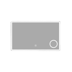 S6 Steklarstvo Šest LED ogledalo S63A, 130x80cm, s povečevalnim ogledalom