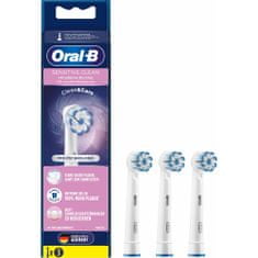Braun Oral-B Sensitive Clean s tehnologijo Clean&Care nastavki, 3 kosi beli