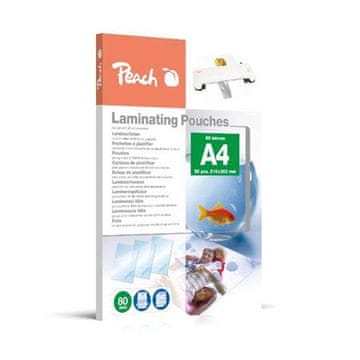 Peach Folija za laminiranje A4 (216x303mm), 80 mikrometrov, sijajna, 25 kosov