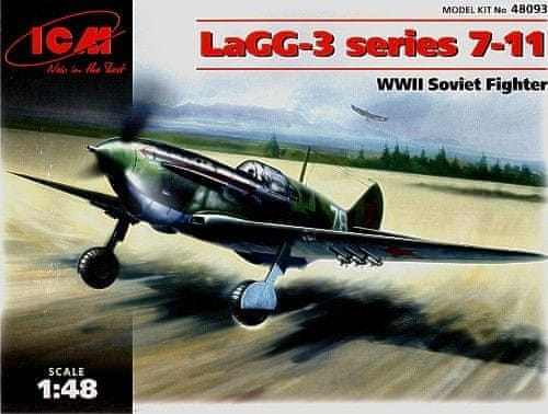 ICM maketa-miniatura LaGG-3 serije 7-11 (sovjetski lovec druge svetovne vojne) • maketa-miniatura 1:48 starodobna letala • Level 3
