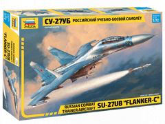 Zvezda maketa-miniatura Sukhoi Su-27UB Flanker-C • maketa-miniatura 1:72 novodobna letala • Level 3