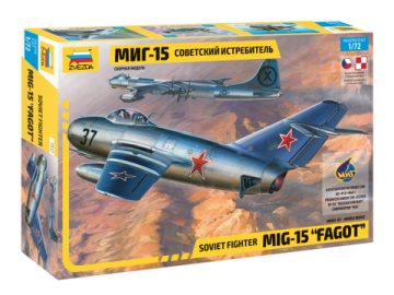 Zvezda maketa-miniatura MIG-15 Fagot • maketa-miniatura 1:72 novodobna letala • Level 3