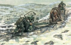 maketa-miniatura Breda 20/65 Mod. 35 z vojakoma in konjem • maketa-miniatura 1:35 artilerija • Level 3