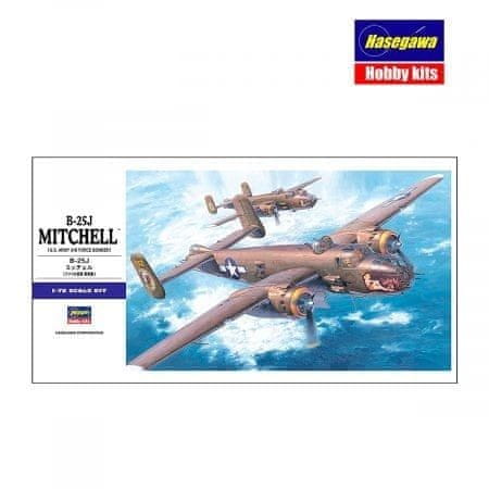 Hasegawa maketa-miniatura B-25J Mitchel • maketa-miniatura 1:72 starodobna letala • Level 3