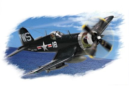 Hobbyboss maketa-miniatura F4U-4 "Corsair" • maketa-miniatura 1:72 starodobna letala • Level 2