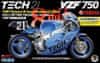 maketa-miniatura Yamaha YZF 750 Tech 21 1987 8-urna vzdržljivostna dirka Suzuka • maketa-miniatura 1:12 motocikli • Level 4