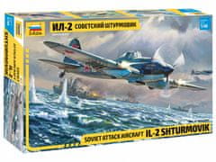 Zvezda maketa-miniatura IL-2 Shturmovik - enosedežni • maketa-miniatura 1:48 starodobna letala • Level 3