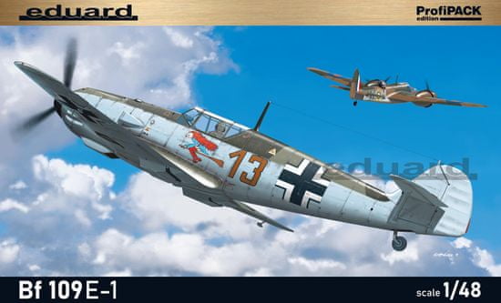 EDUARD maketa-miniatura Messerschmitt Bf 109 E-1 • maketa-miniatura 1:48 starodobna letala • Level 4
