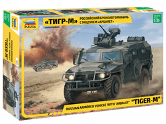 Zvezda maketa-miniatura Tiger-M z daljinsko vodeno kupolo Arbalet-DM • maketa-miniatura 1:35 vojaška vozila • Level 3