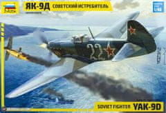 Zvezda maketa-miniatura Sovjetski lovec Yak-9D • maketa-miniatura 1:48 starodobna letala • Level 3