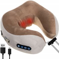 Malatec Akumulatorska masažna in grelna blazina za vrat USB – spominska pena