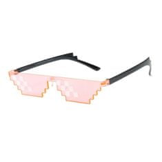 Northix Unikatna sončna očala - 8 bit pixel - roza 