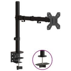 Vidaxl Nosilec za monitor črno jeklo VESA 75/100 mm