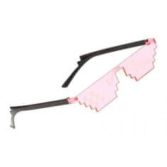 Northix Unikatna sončna očala - 8 bit pixel - roza 