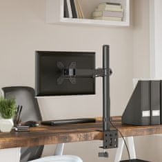 Vidaxl Nosilec za monitor črno jeklo VESA 75/100 mm