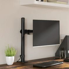 Vidaxl Nosilec za monitor črno jeklo VESA 75/100 mm