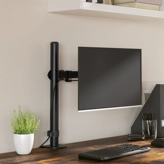 Vidaxl Nosilec za monitor črno jeklo VESA 75/100 mm