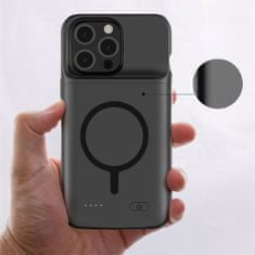 Tech-protect Powercase MagSafe ovitek z baterijo za iPhone 15 Pro 7000mAh, črna